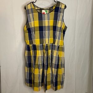 ModCloth Yellow Plaid Dress XL